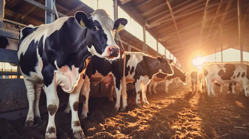 Karvės pieno ūkio fermoje